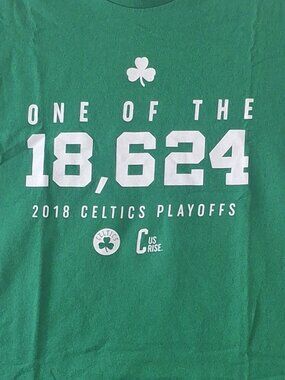 T Shirt NBA Basketball Boston Celtics One Of The 18,624 2018 Playoffs Size XL